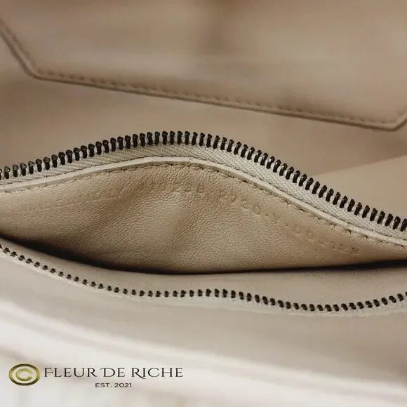 Balenciaga Papier Merino Lamb Wool Tapioca Beige Satchel Bag 410238 - Picture 7 of 7